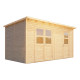 Domek ogrodowy Laisholm 2 z nieobrobionego drewna 4,47x2,34m z podłogą - panele 19mm - Bertilo