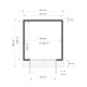 Domek ogrodowy Melrose z nieobrabianego drewna 2x2,1m z podłogą - panele 19mm - Bertilo