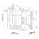 Domek ogrodowy Melrose z nieobrabianego drewna 2x2,1m z podłogą - panele 19mm - Bertilo
