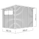 Domek ogrodowy Pent Modern z nieobrabianego drewna 3,1x2m - panele 18mm - Bertilo