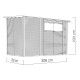 Domek ogrodowy Pent Modern z nieobrabianego drewna 3,1x2m - panele 18mm - Bertilo