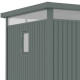 Metalowy domek narzędziowy ze stali ocynkowanej w kolorze szałwiowym KOSTO 2,7x2,1m + zestaw kotwiący - X-METAL