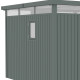 Metalowy domek narzędziowy ze stali ocynkowanej w kolorze szałwiowym KOSTO 2,7x2,7m + zestaw kotwiący - X-METAL