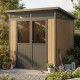 Domek ogrodowy z drewna kompozytowego 19,2mm imitacja drewna 237x223 cm WINSTON - Woodlife Garden