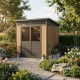 Domek ogrodowy z drewna kompozytowego 19,2mm imitacja drewna 237x223 cm WINSTON - Woodlife Garden