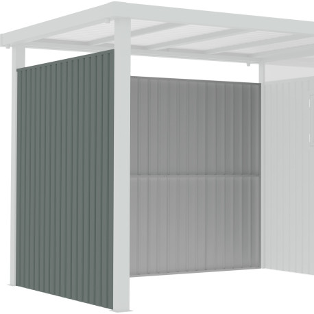 Dodatkowe panele ścienne ze stali ocynkowanej 0,4mm w kolorze szałwiowym do domku 6,3m² - X-METAL