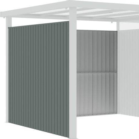 Dodatkowe panele ścienne ze stali ocynkowanej 0,4mm w kolorze szałwiowym do domku 8,1m² - X-METAL