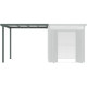 Ocynkowana wiata stalowa w kolorze szałwiowym 275x230cm do domku KOSTO 5,29m² lub 6,76m² - X-METAL