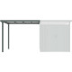 Ocynkowana wiata stalowa w kolorze szałwiowym 275x230cm do domku KOSTO 5,29m² lub 6,76m² - X-METAL