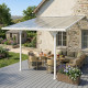 Pergola przyścienna regulowana 3,05x3,14m z aluminium w kolorze białym - X-METAL