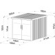 Metalowa wiata na 4 rowery KOSTO 1,6x2,1m zieleń szałwiowa - X-METAL
