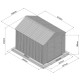 Domek Ogrodowy HDPE Sunlife 7,8m² kremowo-brązowy + podłoga w zestawie - JOBU