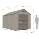Domek Ogrodowy HDPE Sunlife 9,5m² kremowo-brązowy + podłoga w zestawie - JOBU
