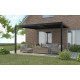 Przyścienna pergola bioklimatyczna z aluminium w kolorze szarym antracytowym 4x3m - X-METAL