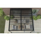 Przyścienna pergola bioklimatyczna z aluminium w kolorze szarym antracytowym 4x3m - X-METAL