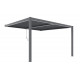 Przyścienna pergola bioklimatyczna z aluminium w kolorze szarym antracytowym 4x4m - X-METAL