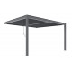 Przyścienna pergola bioklimatyczna z aluminium w kolorze szarym antracytowym 4x4m - X-METAL