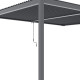 Przyścienna pergola bioklimatyczna z aluminium w kolorze szarym antracytowym 3x3m - X-METAL