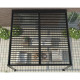 Przyścienna pergola bioklimatyczna z aluminium w kolorze szarym antracytowym 3x3m - X-METAL