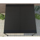 Przyścienna pergola bioklimatyczna z aluminium w kolorze szarym antracytowym 3x3m - X-METAL