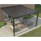 Przyścienna pergola bioklimatyczna z aluminium w kolorze szarym antracytowym 3x3m - X-METAL