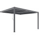 Przyścienna pergola bioklimatyczna z aluminium w kolorze szarym antracytowym 3x3m - X-METAL