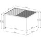 Przyścienna pergola bioklimatyczna z aluminium w kolorze szarym antracytowym 4x4m - X-METAL
