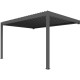 Elektryczna pergola przyścienna w kolorze szaro-antracytowym 3x3m - sterowana pilotem - X-METAL