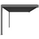 Elektryczna pergola przyścienna w kolorze szaro-antracytowym 3x3m - sterowana pilotem - X-METAL