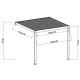 Elektryczna pergola przyścienna w kolorze szaro-antracytowym 3x3m - sterowana pilotem - X-METAL