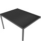 Elektryczna pergola przyścienna w kolorze szaro-antracytowym 4x4m - sterowana pilotem - X-METAL