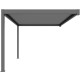 Elektryczna pergola przyścienna w kolorze szaro-antracytowym 4x4m - sterowana pilotem - X-METAL
