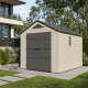 Domek Ogrodowy HDPE Sunlife 7,8m² kremowo-szary + podłoga w zestawie - JOBU