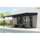 Rozsuwana tkanina zacieniająca do pergoli o wymiarach 3,05x6,18m szary antracyt - X-METAL