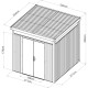 Domek ogrodowy z ocynkowanej stali 0,4mm Woodsteel 2,1x2,1m + zestaw kotwiący - X-METAL