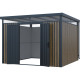 Domek ogrodowy z ocynkowanej stali 0,4mm Woodsteel 3x3m + zestaw kotwiący - X-METAL