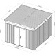 Domek ogrodowy z ocynkowanej stali 0,4mm Woodsteel 3x3m + zestaw kotwiący - X-METAL