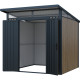 Domek ogrodowy z ocynkowanej stali 0,4mm Woodsteel 2,1x2,1m dach jednospadowy + zestaw kotwiący - X-METAL