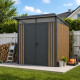 Domek ogrodowy z ocynkowanej stali 0,4mm Woodsteel 2,1x2,1m dach jednospadowy + zestaw kotwiący - X-METAL
