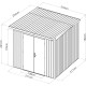 Domek ogrodowy z ocynkowanej stali 0,4mm Woodsteel 2,1x2,1m dach jednospadowy + zestaw kotwiący - X-METAL