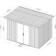 Domek ogrodowy z ocynkowanej stali 0,4mm Woodsteel 3x2,1m dach jednospadowy + zestaw kotwiący - X-METAL