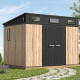 Domek ogrodowy z tworzywa sztucznego imitującego drewno WOODIZY 6,03m² podłoga w zestawie - JOBU