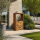 Drewutnia ze stali Corten 90x180cm - X-METAL