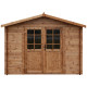 Domek ogrodowy z litego drewna w kolorze brązowym TOP 3x3m - panele 28mm - Gardy Shelter