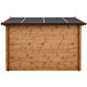 Domek ogrodowy z litego drewna w kolorze brązowym TOP 3x3m - panele 28mm - Gardy Shelter
