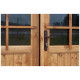 Domek ogrodowy z litego drewna w kolorze brązowym TOP 4x3m - panele 28mm - Gardy Shelter