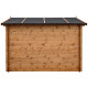Domek ogrodowy z litego drewna w kolorze brązowym TOP 4x3m - panele 28mm - Gardy Shelter