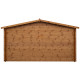 Domek ogrodowy z litego drewna w kolorze brązowym TOP 4x3m - panele 28mm - Gardy Shelter