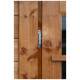 Domek ogrodowy z litego drewna w kolorze brązowym TOP 4x3m - panele 28mm - Gardy Shelter