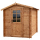 Domek ogrodowy z litego drewna w kolorze brązowym TOP 2x2m - panele 28mm - Gardy Shelter